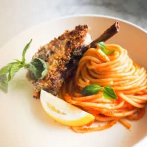 Lunch Lamb Chops Pasta/Rice