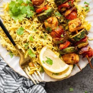 Shiish Marinated with Rice/Pasta